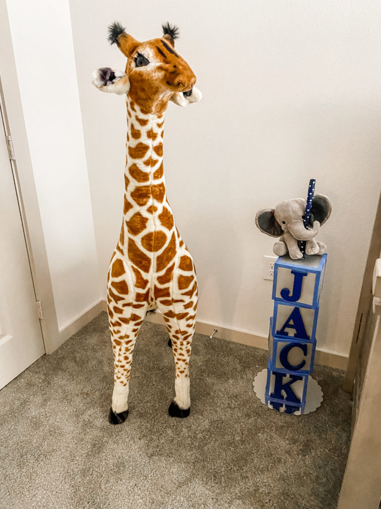 Plush Jumbo Giraffe Safari Themed Nursery