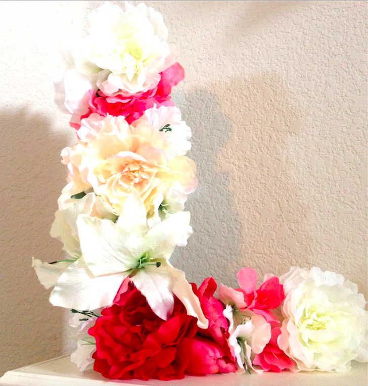 DIY Floral Craft Letter Initial