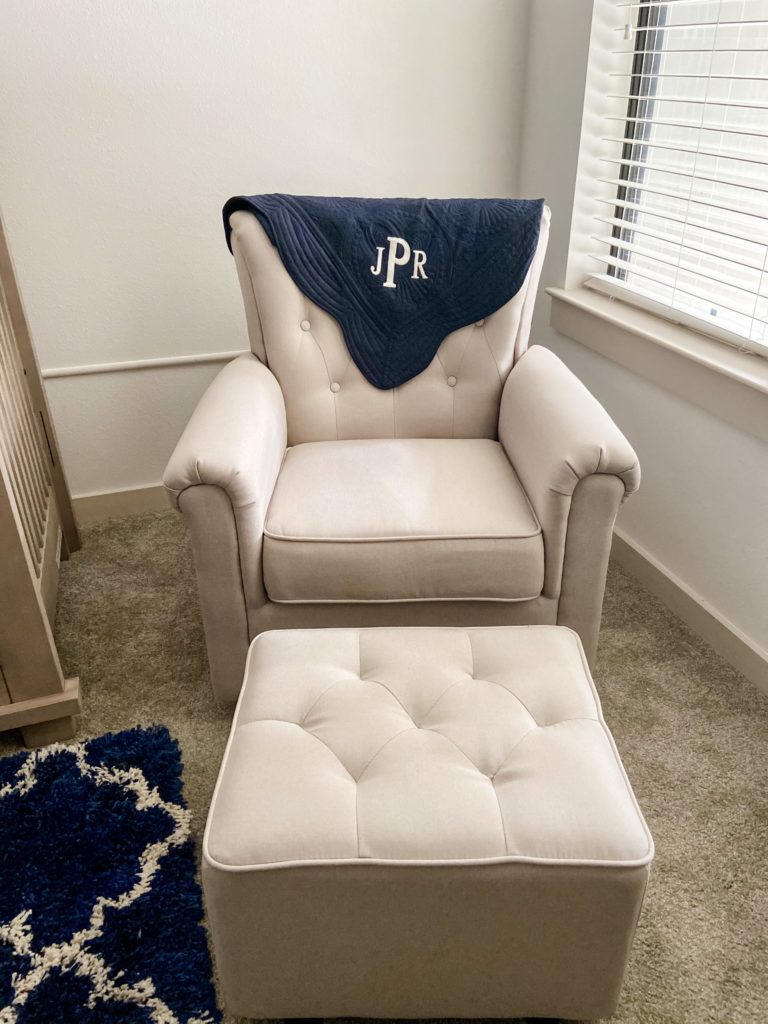 Nursery Baby Rocking Chair and Ottoman